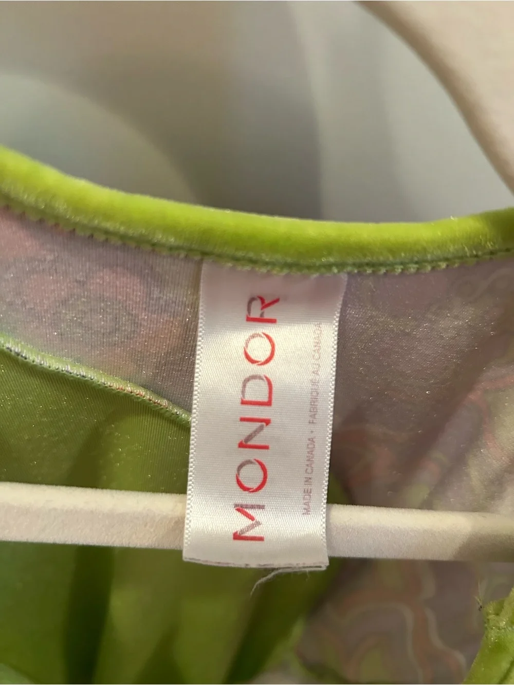 Mondor Girls' Lime Green Floral Panel Dance or Gymnastics Leotard - 10/12